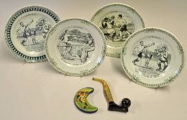 Quirky Football Ephemera to include an interesting football and boot shaped smoking pipe, a small