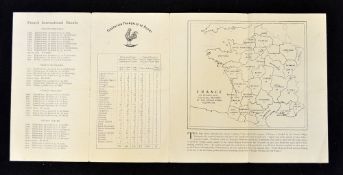 1923 Scotland (Runners Up) v France rugby programme -played at Inverleith on Saturday 20th January -
