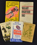 Collection of Rugby Tourists itineraries to South Africa from 1949 onwards to incl All Blacks in '49
