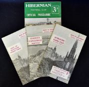1963/64 Hearts home football programmes v Lancashire Sports (ICFC), Dunfermline Athletic (Charity