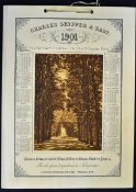 Noted City Of London Printer Charles Skipper & East, Great Tower St. Calendar a 1900 Finely