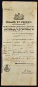 Island of Jersey Passport 1835 - Issued by His Excellency Major- Gen. Archibald Campbell C.B.