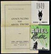 The Aerial Master Motor Cycles 1949 Sales Catalogue - A 10 page fold out sales catalogue