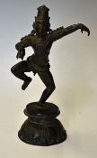 Bronze Dancing Shiva - an early example with Shiva dancing with a ball of butter in the right hand