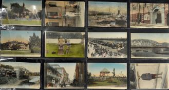 Early 20th Century Chinese Postcards - to include Mandalay scenes, Shanghai, Rangoon, Burmah,