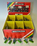Britains 1971 German Infantry Model Soldiers new old stock in trade box, metal based, 60
