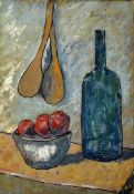 India - Original Artwork - Francis Newton Souza (April 12, 1924 - March 28, 2002), still life with