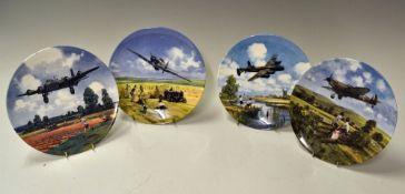 Selection of Royal Doulton 'Heroes of the Sky' Bone China Plates to include Wellington over the