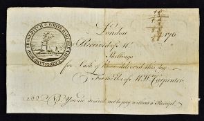 Scarce 1762 Printed Bill 'White Hart Brewhouse - Kingsland Road, Shoreditch, London. Bill for 6
