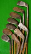 Good selection of irons to incl niblicks, m/niblicks, smf irons et al (10)