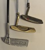 3x assorted interesting putters - Ping Phoenix Arizona Phosphorous bronze A blade, Odyssey Dual