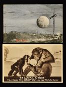 2x early Golf Ball advertising postcards to incl Bramble The Line franked and dated '05 and a