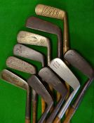 10x assorted blade putters and putting cleeks to incl J Mahony Merrion, J B Halley, C. Kennett,