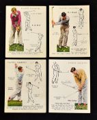 Selection of various golf trade and cigarette cards to incl John Player & Sons