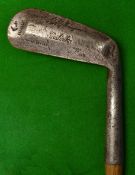 Robert Simpson signature pat bar back putter stamped Malinka Pat No 367783 c/w good Simpson maker