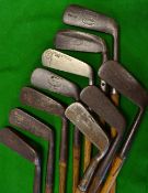 10x assorted blade putters and putting cleeks to incl 3x Tom Stewart, Maxwell flange sole, A