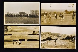 4x interesting golf match playing postcards from 1913 onwards - to incl Opening of Golf Links