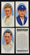 1636 Churchman Cricketers Cigarette Cards almost complete 49/50 in very good condition overall