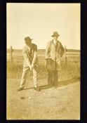 Rare Golfing real photograph post card size - hand written on the back W.P Hornby (Amateur Golf