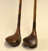 Gibson Kinghorn Star Model socket head spoon and an indistinct stamped lofted driver with triangular