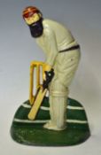 W.G. Grace Cricket Doorstop - measuring 25cm high, a cast iron doorstop depicting Grace in a batting
