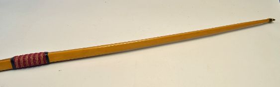 English Laminated Archery Longbow a hickory bow, marked 8/82 132 comes with a cloth hand grip,