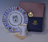 1989 Royal Crafton 1989 Worcestershire County Cricket Champions China Plate with Tom Graveney