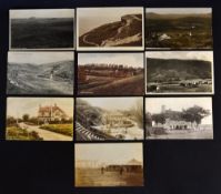 10x various English, IOW, Scottish golf club and golf links postcards from early 1900's onwards to