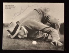 Sam Snead signed dinner menu - signed on the cover of