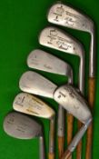 7x stainless head irons - all with original grips