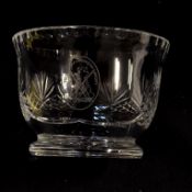 Fine cut glass crystal bowl given by The British Golf Collectors Society - overall 4.5