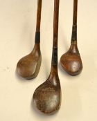 3x Auchterlonie Specials compact socket woods to incl a brassie and 2x drivers - all with shaft