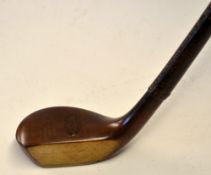 Fine George Forrester Earlsferry beech wood scare neck putter with good makers stamps marks to the