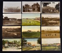 12x various English golf club and golf links postcards from early 1900's onwards to incl 2x Skegness