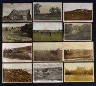 12x various English golf club and golf links postcards from early 1900's onwards to incl Romney