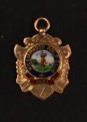 1933 Williamwood Golf Club 9ct gold and enamel winners medal - engraved on the reverse