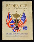 Scarce 1933 Official Ryder Cup Golf Souvenir Programme - for the 4th International golf match
