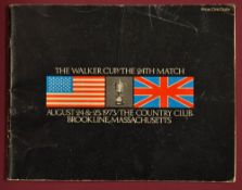 1973 Official Walker Cup programme -played over The Country Club Brookline Massachusetts-some