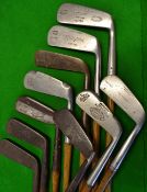 10x assorted blade putters and putting cleeks to incl 2x mussel back wry neck, Gourlay Maxwell
