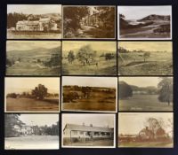 12x various English, Welsh and Channel Isles golf club and golf inks postcards from the early 1900's