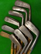 10x assorted blade putters and putting cleeks incl Nicoll Nap, Spalding Wry neck, Gibson Rearing