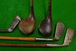 2x woods and 3x irons - Simpson's a Pat Perfect Balance driver and 2x Simpson irons, plus Gordon
