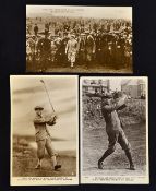 3x Prince of Wales St Andrews golfing postcards to incl Driving himself in as Captain of the Royal