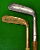 2x interesting Gibson Gem putters to incl Gibson Kinghorn brass head and The Paragon stamped with