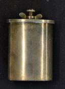 Edwardian Silver Plated Vesta Case an oval shaped case, appears watertight and possible used by