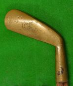 J MacGregor Dayton Ohio brass concentric back driving iron fitted with Carruthers style bore thro'