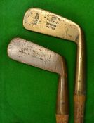 2x brass/gunmetal blade putters to incl Centre Balance and Robert Forgan Crown model c/w shaft stamp