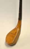 Wm Park Musselburgh golden beech wood transitional scare neck driver c.1890 - clear makers mark to
