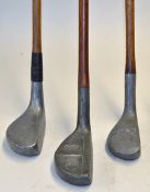 3x various alloy mallet head putters to incl Imperial Golf Co Dormie medium lie, New Mills RMB model