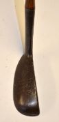Good Brown Vardon mallet head putter stamped with the Gibson Star c/w oval hosel and shaft -